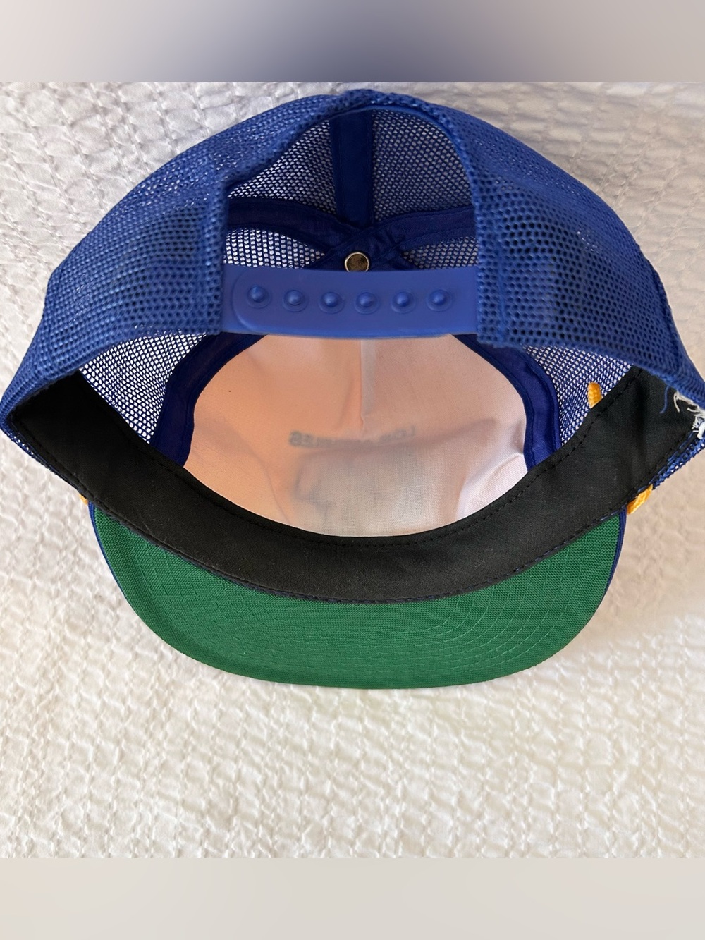 Vintage 80s 90s Los Angeles Rams NFL Football Mesh Trucker Hat SnapBack Rope - Picture 6 of 8